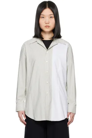 Maison Margiela Chemise grise à rayures