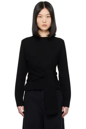 Maison Margiela Pull noir à ceinture