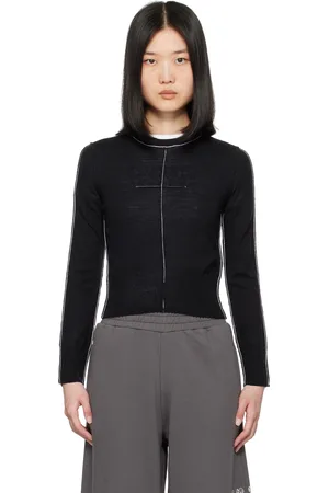 Maison Margiela Pull noir à coutures inversées