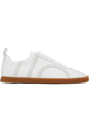Totême Baskets blanc cassé en cuir