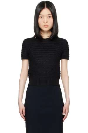 Maison Margiela Pull noir à rayures