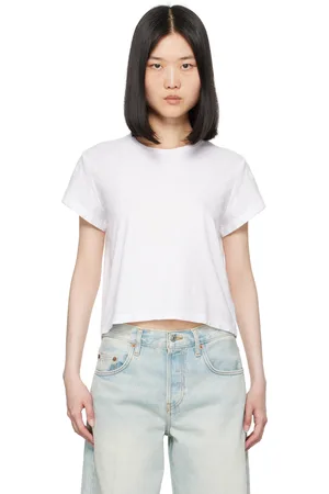 RE/DONE T-shirt droit 1950s blanc édition Hanes