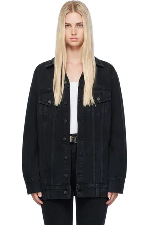 Khaite Blouson Ross noir en denim