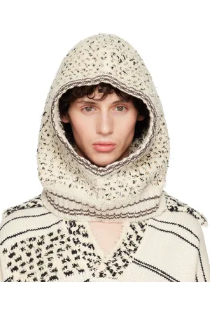 Bottega Veneta Passe-montagne beige en tricot de fil bouclé