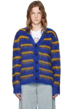 Marni Cardigan bleu marine à rayures