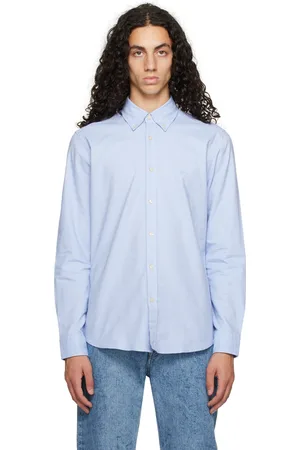 HUGO BOSS Chemise bleue à logo brodé