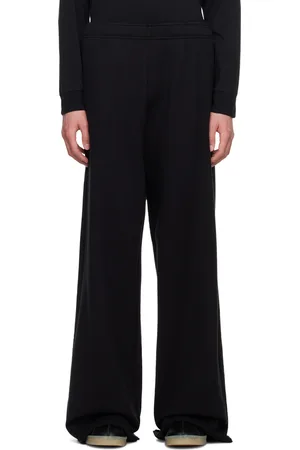 Maison Margiela Pantalon de survêtement noir à logo brodé