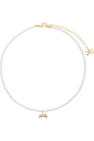 númbering Collier #9708 blanc et doré