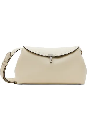 Totême Pochette blanc cassé à verrou tournant