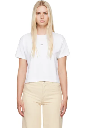 A.P.C. T-shirt droit blanc à logo imprimé