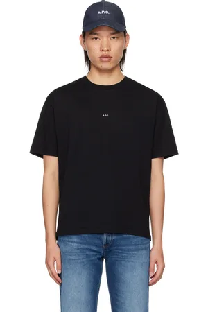 A.P.C. T-shirt droit noir à logo imprimé