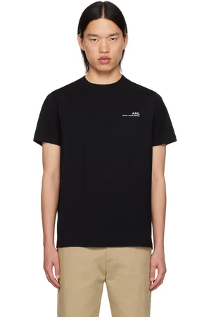 A.P.C. T-shirt noir à logo imprimé