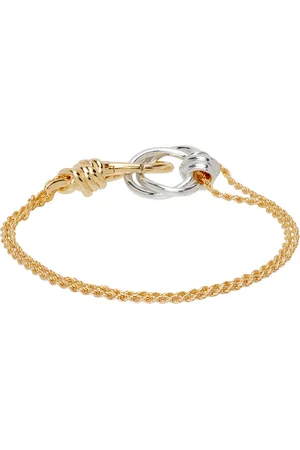 Bottega Veneta Bracelet doré à nœuds emblématiques