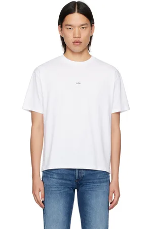 A.P.C. T-shirt droit blanc à logo imprimé