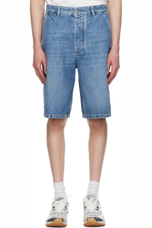 Bottega Veneta Short cargo rétro bleu en denim