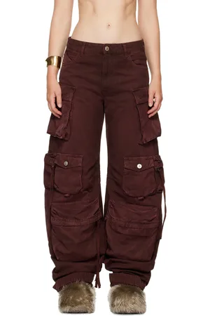 The Attico Pantalon cargo Fern rouge