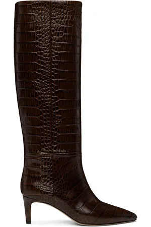 PARIS TEXAS Bottes hautes à talon aiguille 60 brunes