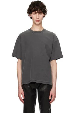JOHN ELLIOTT T-shirt écourté gris à coutures visibles