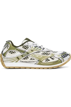 Bottega Veneta Baskets Orbit argenté et vert