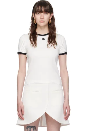 Courrèges T-shirt blanc à logo
