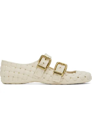 Bottega Veneta Ballerines de style Charles IX Amy blanc cassé