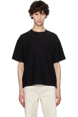 JOHN ELLIOTT T-shirt écourté noir à coutures visibles