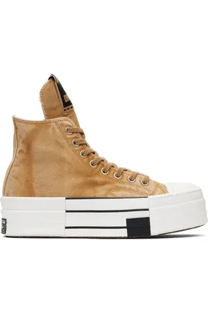 Rick Owens Baskets DBL Drkstar orange édition Converse