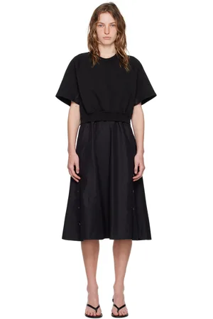 3.1 Phillip Lim Robe midi étagée noire