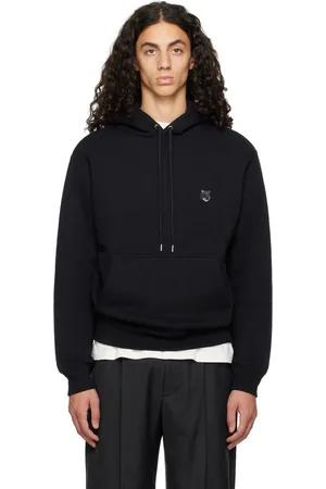 Maison Kitsuné Pull à capuche noir à logo de renard
