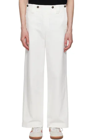 COMMAS Pantalon blanc à patte boutonnée transformable