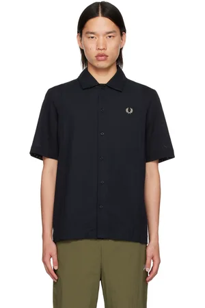 Fred Perry Chemise noire à panneaux