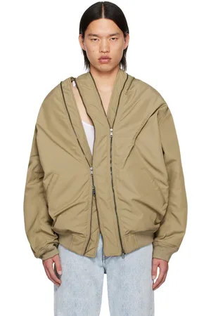 Y / PROJECT Blouson aviateur beige à deux glissières