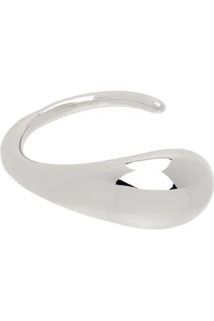 Courrèges Bracelet sculptural argenté en métal