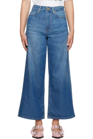 Ganni Jean ample bleu