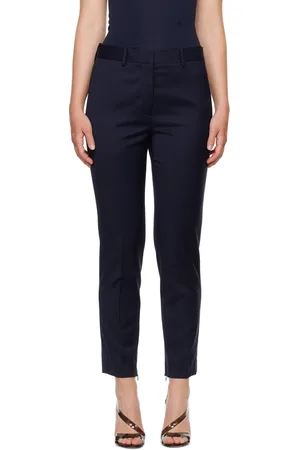 Helmut Lang Pantalon ajusté bleu marine