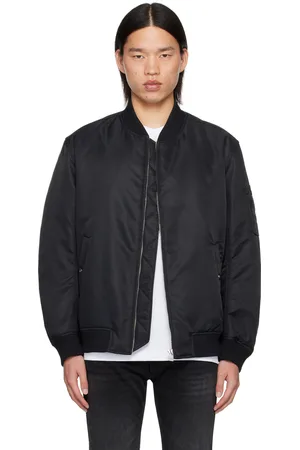 HUGO BOSS Blouson aviateur noir en nylon recyclé