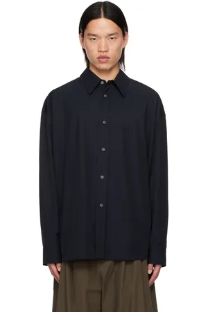 STUDIO NICHOLSON Chemise Cloud bleu marine