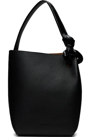 J.W.Anderson Sac seau noir à logo et à maillon gourmette
