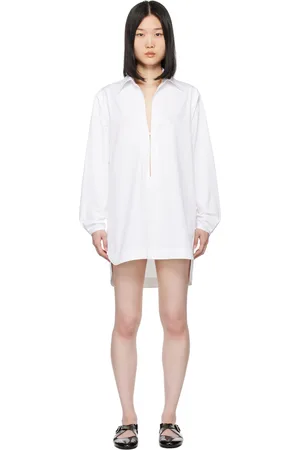 Alaïa Robe courte de style tunique blanche