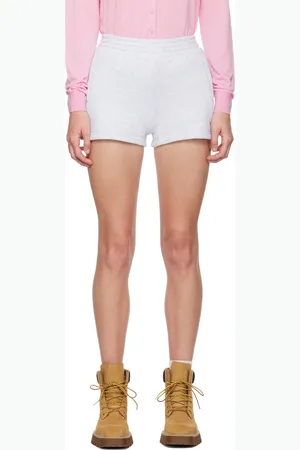 Alexander Wang Short gris à logo en relief