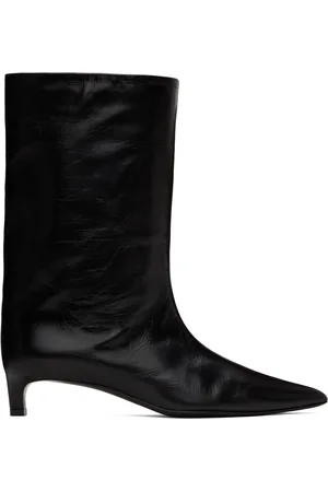 Jil Sander Bottes noires en cuir de veau