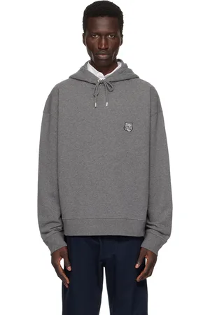 Maison Kitsuné Pull à capuche gris à logo de renard