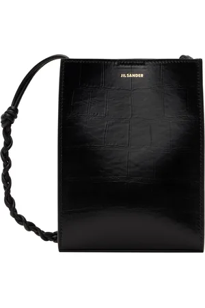 Jil Sander Petit sac noir à bandoulière nouée
