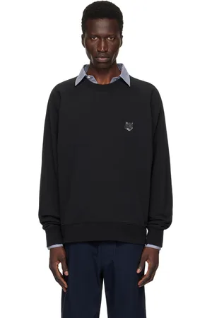 Maison Kitsuné Pull molletonné noir à logo de renard