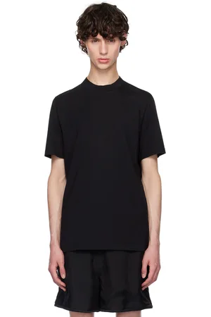 Jil Sander T-shirt noir à col ras du cou