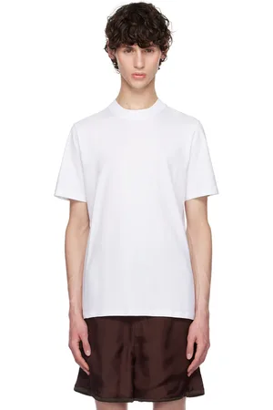 Jil Sander T-shirt blanc à col ras du cou