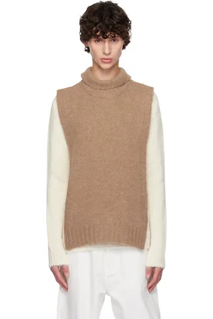 Jil Sander Gilet brun à fentes