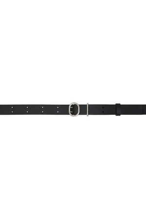 Jil Sander Ceinture noire à boucle Cannolo