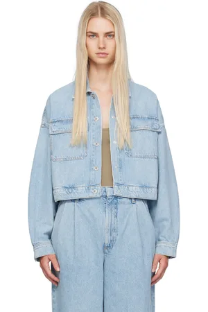 AGOLDE Blouson Luka bleu en denim