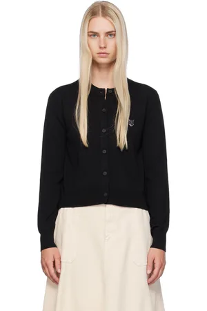 Maison Kitsuné Cardigan noir à logo de renard